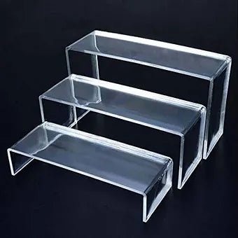 Porpoise Acrylic Display Stand for Shop | Showroom | Size 3 Step Acrylic 5mm