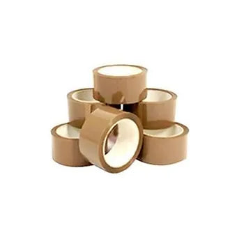 Porpoise 2Inch 200 Meters, Pack of 6, Brown BOPP Tape Self Adhesive Box Packing