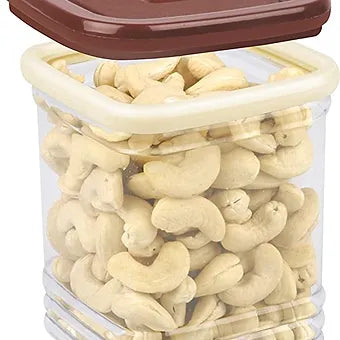 PORPOISE containers Airtight Storage Set (Spring, Small), Pack of 6 (Brown)