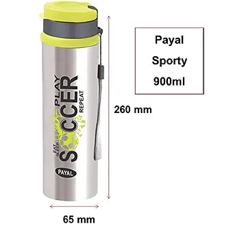 Porpoise Stainless Steel Water Bottle With Sipper Cap (Pack of 1/2/3)