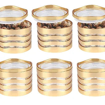 Porpoise jars & containers Airtight Kitchen Storage Set (Wave Small), Pack of 6,