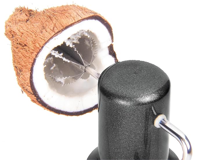 Anjali S.S. Vacuum Base Coconut Scraper Sleek (Black)