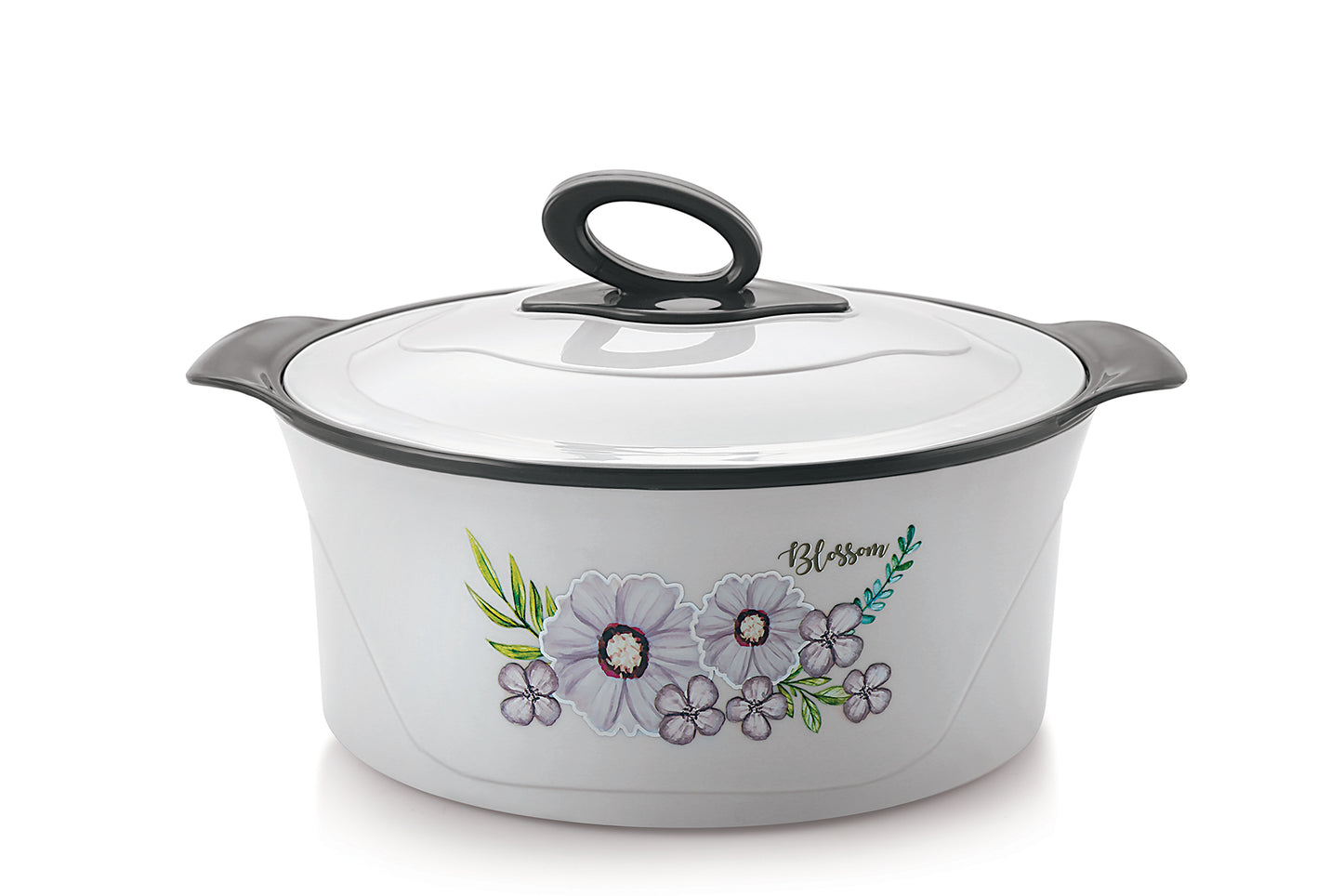 Rolon Seasons 2400 Casserole| Ergonomical design| Food Grade Plastic| Extra Deep Steel inside| 1400 ml| 4 colours - Orange, Oyster brown & Dark Grey