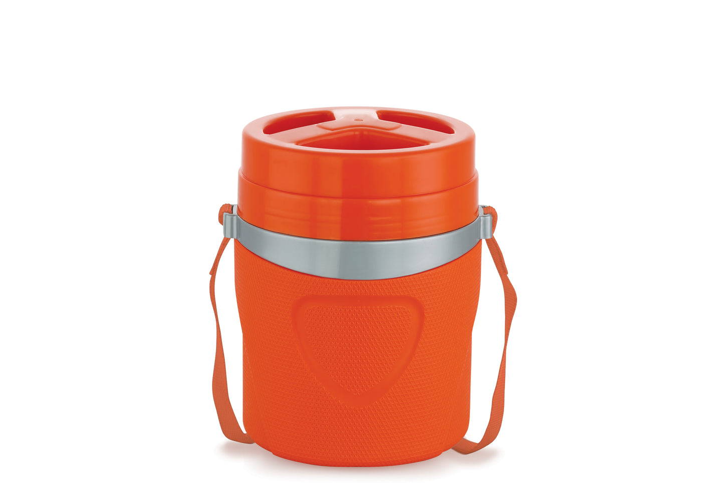 Rolon Fusion-3 Lunch Box, 1 Insulated Tiffin with 3 stainless steel bowl & lid, 3 colours - Green, Blue & Orange & 385 Grams, urdy & Light Plastic body