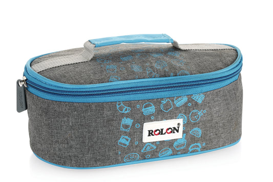 Rolon Lunch Mate Double Decker |Lunch Box | 1 Soft lunch pouch and 2 Small size container and 1 Chapati container| Odor free container| Freezer Safe| 3 colors - Green, Orange, Blue