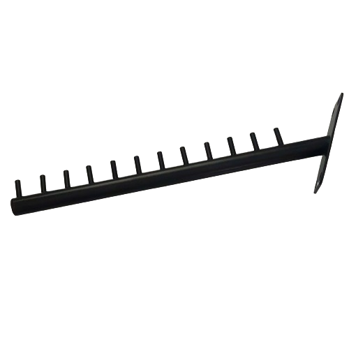 Porpoise12 Pin Stainless Steel Display Hooks Wall Hanger for Clothes Kitchen,Shop, Boutique, Dining Hall, Showroom, Storage Room, Wardrobe,Supermarket Shoe Stand Indoor Outdoor (Black)