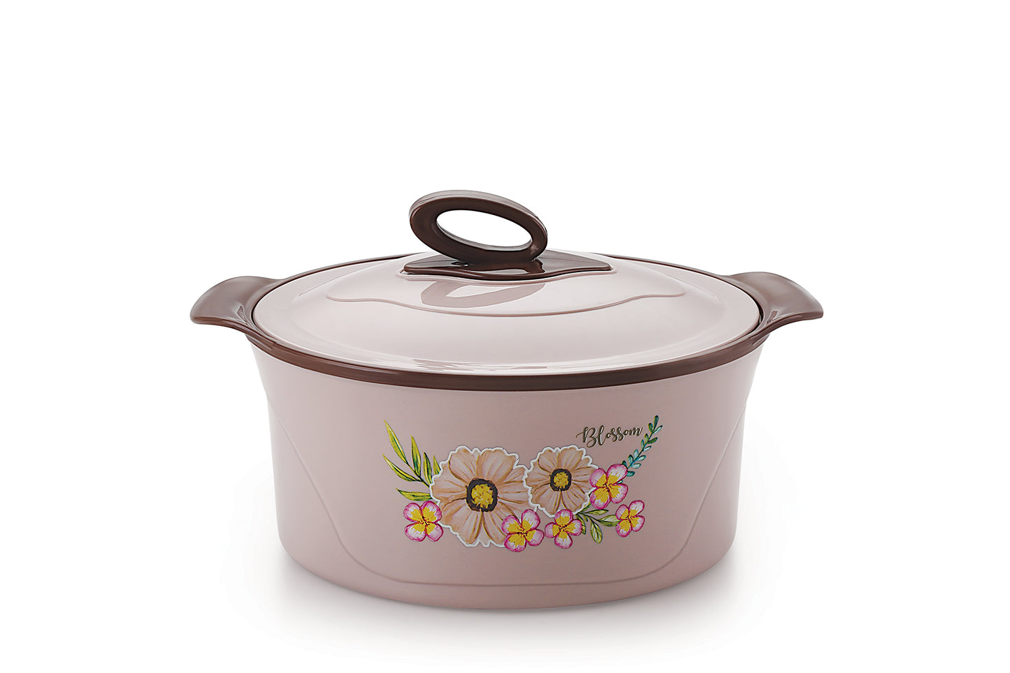 Rolon Seasons 2400 Casserole| Ergonomical design| Food Grade Plastic| Extra Deep Steel inside| 1400 ml| 4 colours - Orange, Oyster brown & Dark Grey
