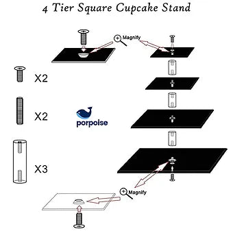 Porpoise Multitier Cupcake Stand/Dessert Display Holders