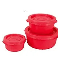 PORPOISE Microwave Kitchen Food Storage Container Set of 3 (Blue/Red/Green))