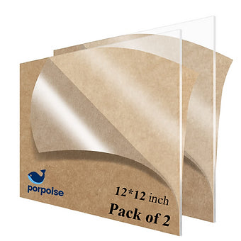 Porpoise DIY SHEET (Pack of 2, Clear, 12 * 12 inch)