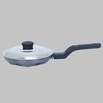 Anjali Aluminium Super 7 Cup Diamond Appa Patra with Lid (Black)