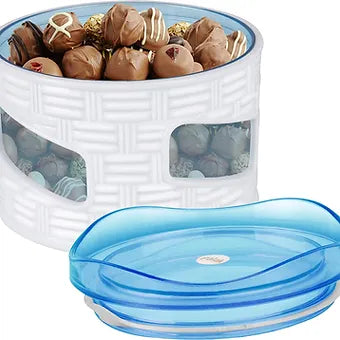 Porpoise Plastic Dry Fruit Box With Lid, Serving Tray, Storage Container - 2000m