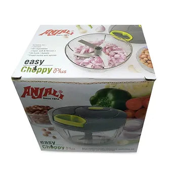 Anjali Easy Mini Vegetable Chopper & Cutter with 3 in 1 Blade, Grey, 1 Piece