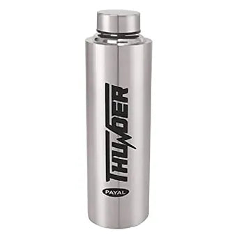 Porpoise Water Bottle Stainless Steel Thunder, Silver (Pack of 1)