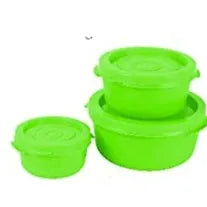 PORPOISE Microwave Kitchen Food Storage Container Set of 3 (Blue/Red/Green))