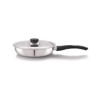 Anjali Fiesta Pro Stainless Steel Fry Pan with Lid Size - 22 | Gas & Induction C