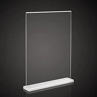 Acrylic Sign Holder T Shape Double Sided