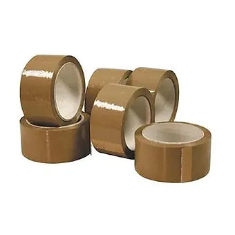 Porpoise 2Inch 200 Meters, Pack of 6, Brown BOPP Tape Self Adhesive  Box Packing