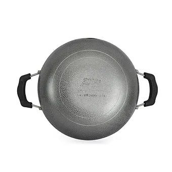 Anjali Aluminium Non-Stick Kadhai Diamond Series with Stainless Steel Lid, 3.25