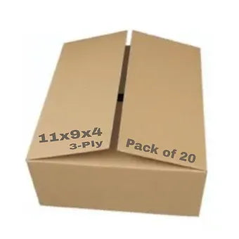 Porpoise 3-Ply 11x9x4 inch Corrugated Box Cardboard Packing Pack of 10| 20| 50