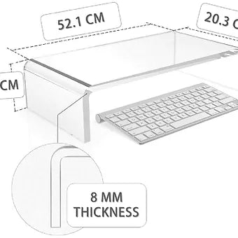 Porpoise Clear Acrylic Computer Monitor Stand Holder/ TV Acrylic Stand