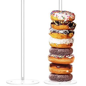 Porpoise Donut Stand 12 inch, Acrylic Clear Donut Display Holder for Party