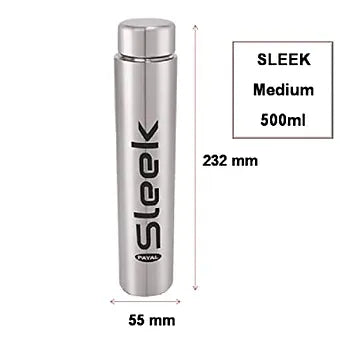 Porpoise Sleek Stainless Steel Water Bottle (Silver) (Medium/Big)