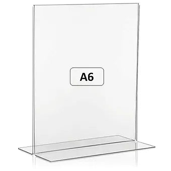 A6 Menu Sign Board Acrylic Display