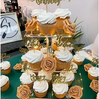 Wooden cake stand for birthdays