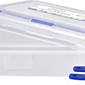 Porpoise Plastic Lunch Box | 1 Spoon + 1 Fork | Large Size Clip Lock Tiffin Box