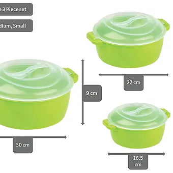 Porpoise Microwave Kitchen Food Storage Container Jar Bowl 3 Piece Spicy