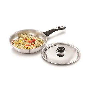 Anjali Fiesta Pro 3pc Stainless Steel Cookware Set with Sauce pan, Fry Pan and K