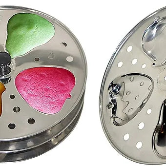 Anjali Kitchenware Stainless Steel 4 Layer Fruit Shaped Idli Plate and Stand (Si