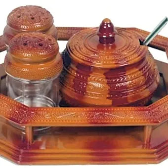 Porpoise Pickle set Salt & Paper Sprinklers Set (Saffron 3) for Kitchen Dining