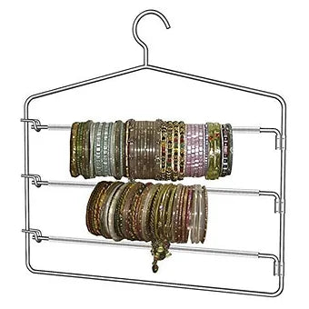 Porpoise Multi Tier Cloth & Bangle Steel Hanger Multipurpose Hanger Organizer Ho