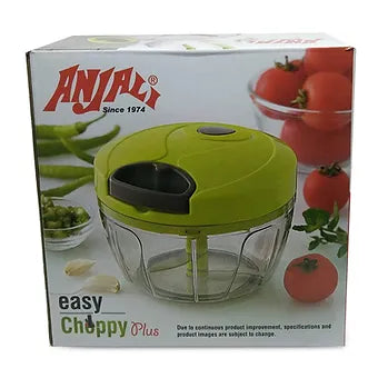 Anjali Easy Mini Vegetable Chopper & Cutter with 3 in 1 Blade, Grey, 1 Piece