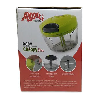 Anjali Easy Mini Vegetable Chopper & Cutter with 3 in 1 Blade, Grey, 1 Piece