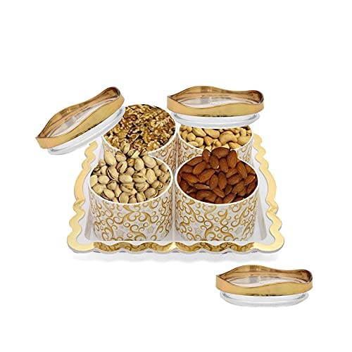 Porpoise 4 piece Gift set with Tray Jar with Lid And Serving Tray - 500 ml, 4 Pc