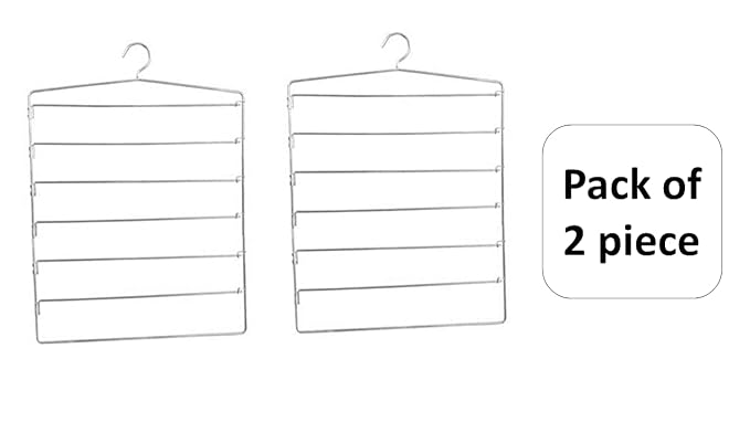 Porpoise 2 Piece Multi-Tier Steel Hanger Set (Pack of 2) (6 Layers)