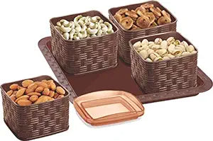 Porpoise Airtight Serving Tray Dry Fruit, Candy, Chocolate, Snacks Storage Box -