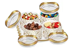 Porpoise 4 piece Gift set with Tray Jar with Lid And Serving Tray - 500 ml, 4 Pc