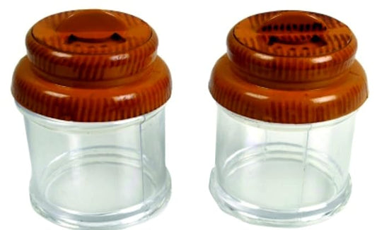 Porpoise Salt Pepper Shaker Spice Holder Condiment Set Holder Dispensers for Home & Kitchen Seasoning Shaker Spice Salt Paprika Pepper Cumin Powder Sugar Dispenser (Set of 2) (Fine Flow)