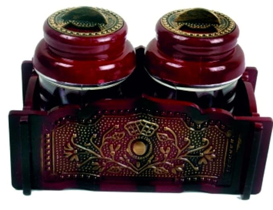 Porpoise Salt Pepper Shaker Spice Holder Condiment Set Holder Dispensers for Home & Kitchen Seasoning Shaker Spice Salt Paprika Pepper Cumin Powder Sugar Dispenser (Set of 2) (Red Hot)