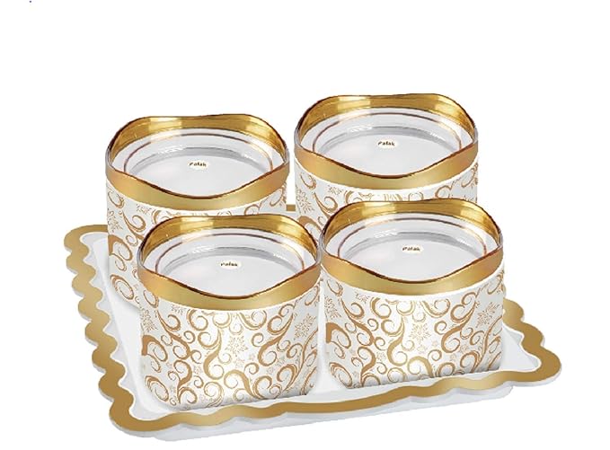 Porpoise 4 piece Gift set with Tray Jar with Lid And Serving Tray - 500 ml, 4 Pc