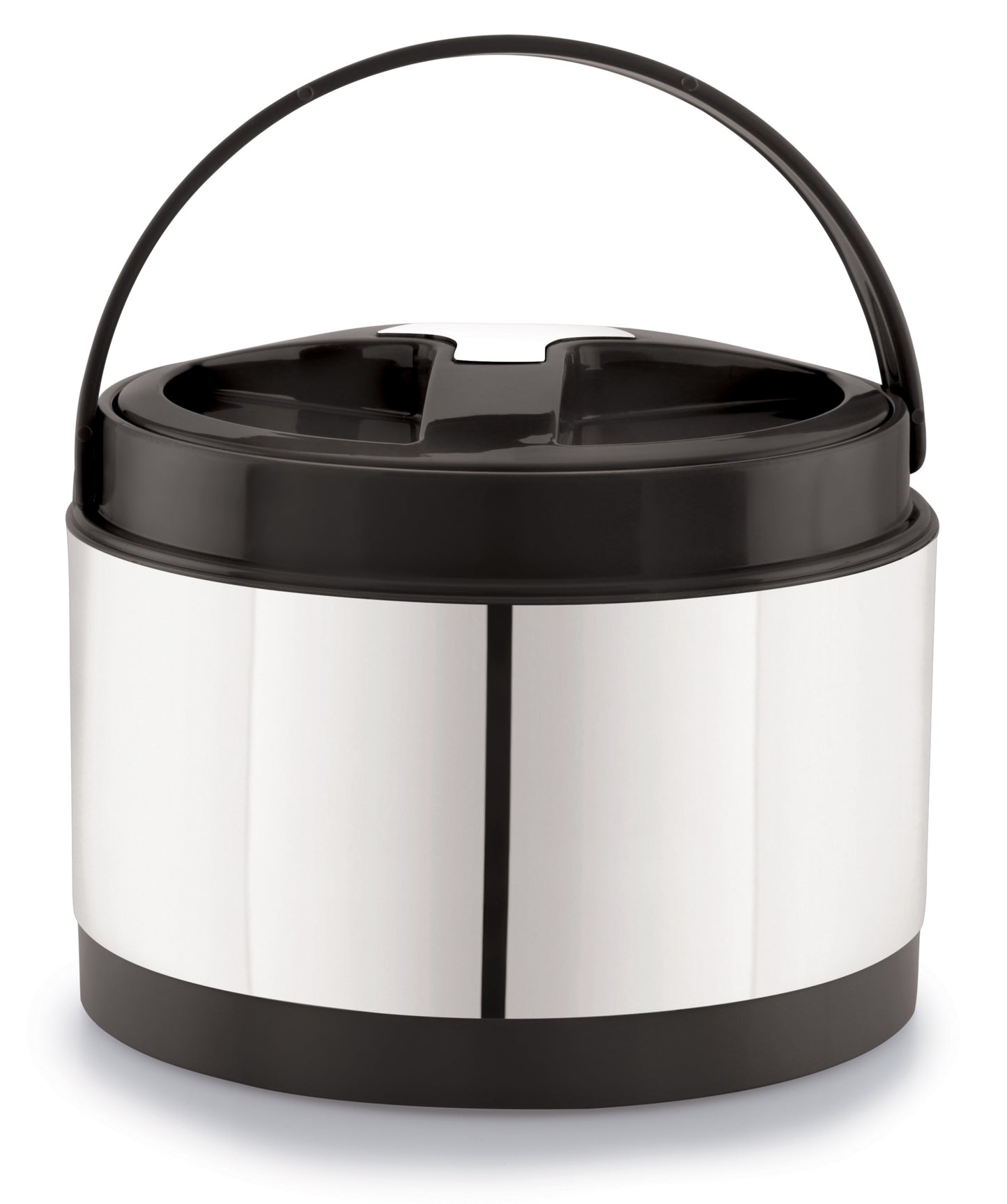 Rolon Mirror 4000 Casserole| Big Stainless Steel| locked lid| Easy To Carry|2700 ml| Black, Blue & Grey