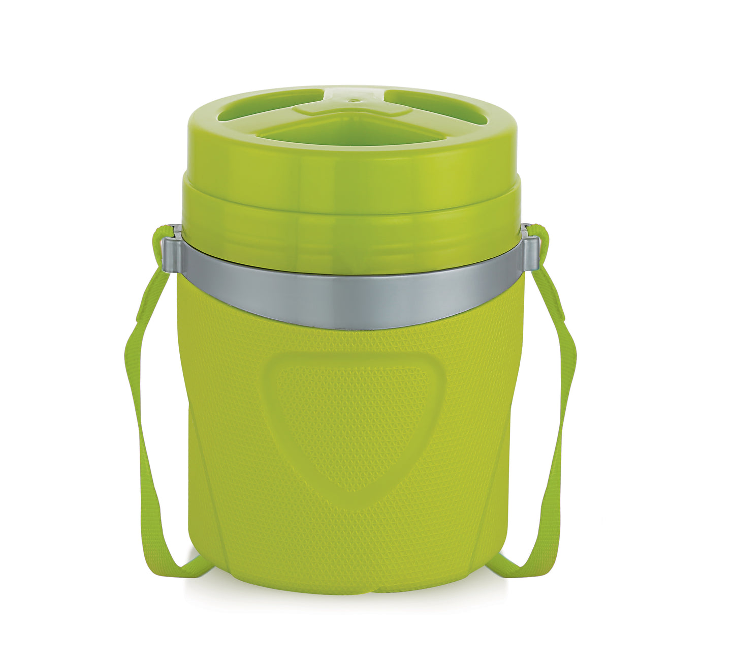 Rolon Fusion-3 Lunch Box, 1 Insulated Tiffin with 3 stainless steel bowl & lid, 3 colours - Green, Blue & Orange & 385 Grams, urdy & Light Plastic body